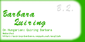 barbara quiring business card